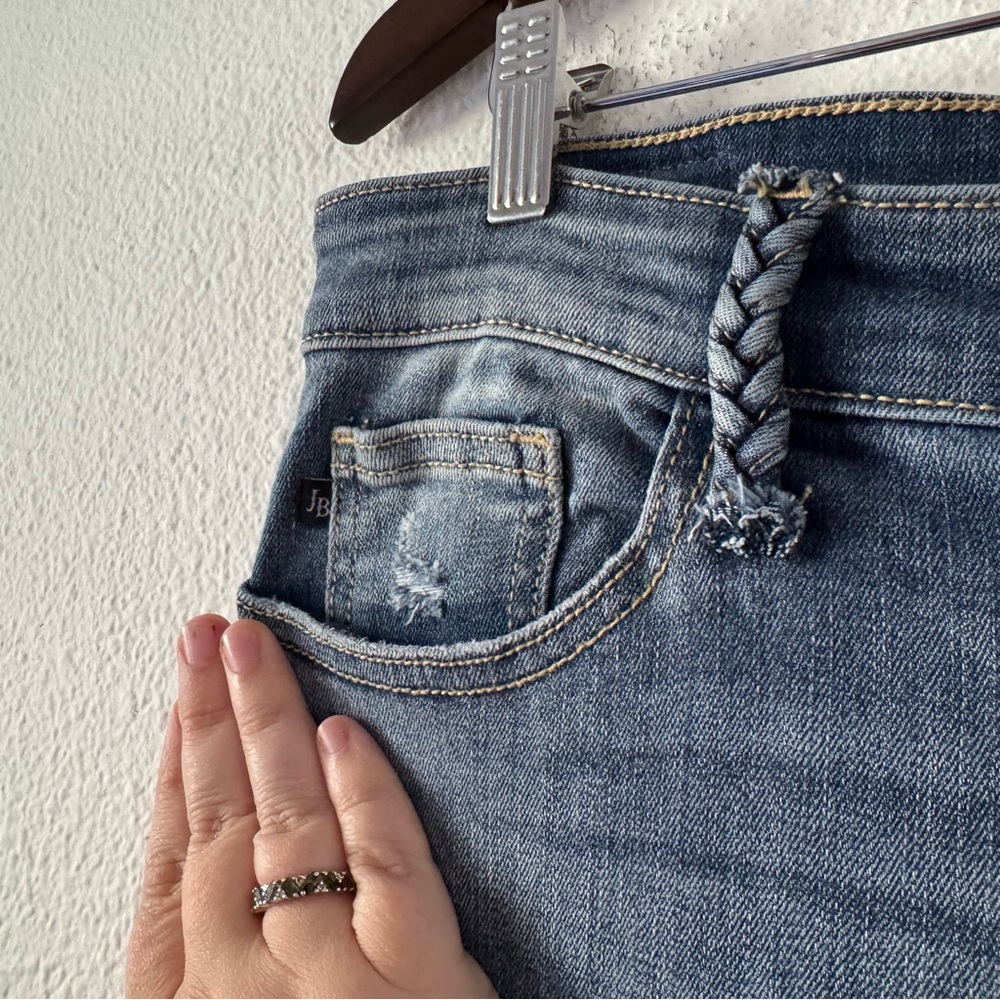 Judy Blue Slim Boot Jeans Stretch Braided Detail Plus Size 13/31 Classic Boho - Picture 8 of 15